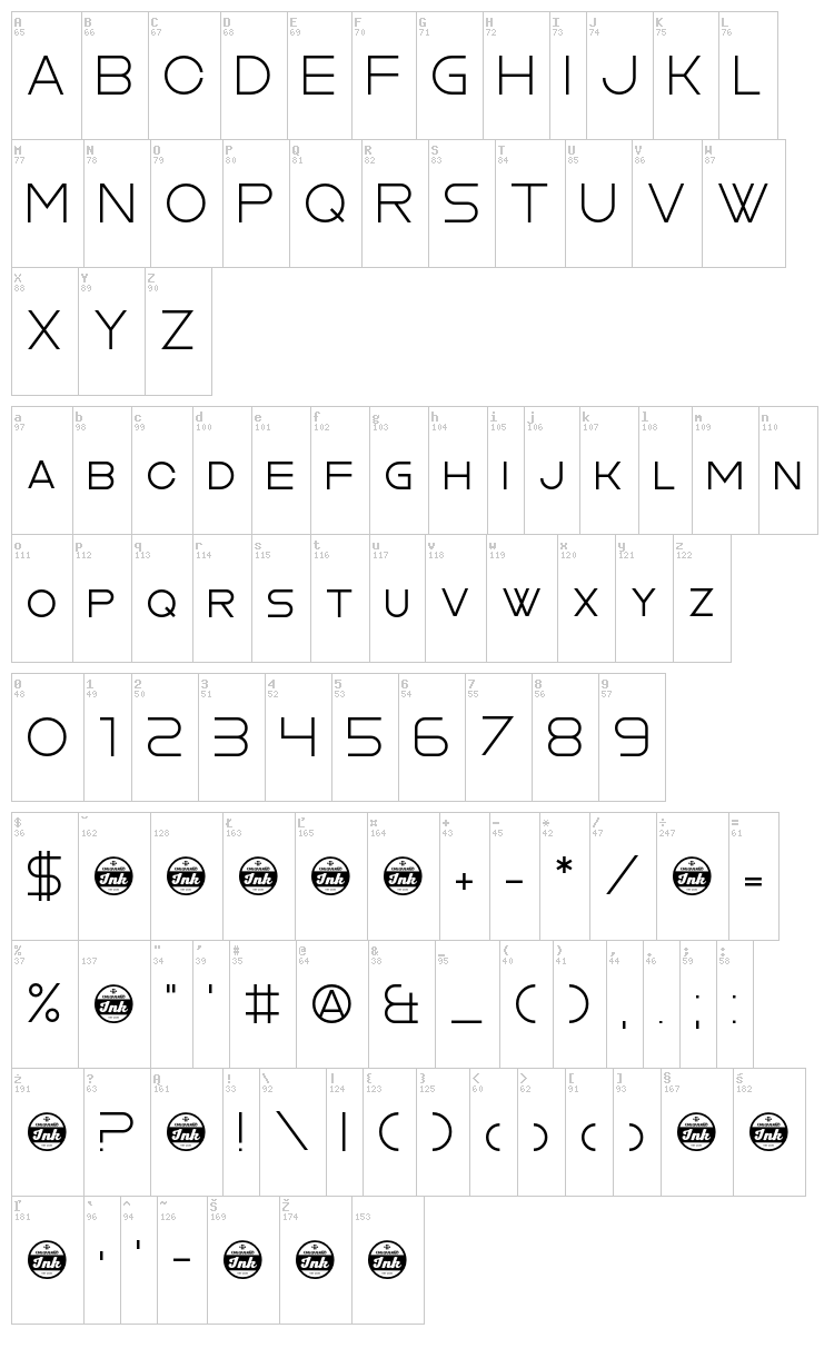 Cookie Cutter Culture font map